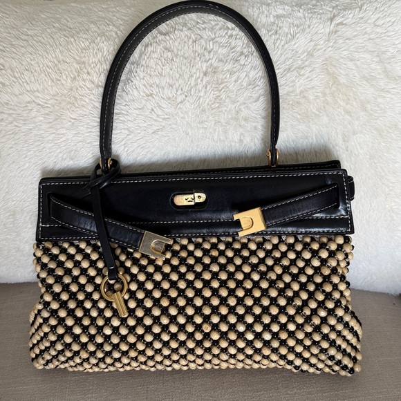 TORY BURCH LEE RADZIWILL BEADED TOP HANDLE SMALL BAG LIMITED EDITION •••Read••• - Picture 14 of 16